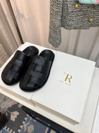 The Row Slide Black Lambskin 707558