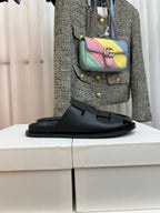 The Row Slide Black Lambskin 707558