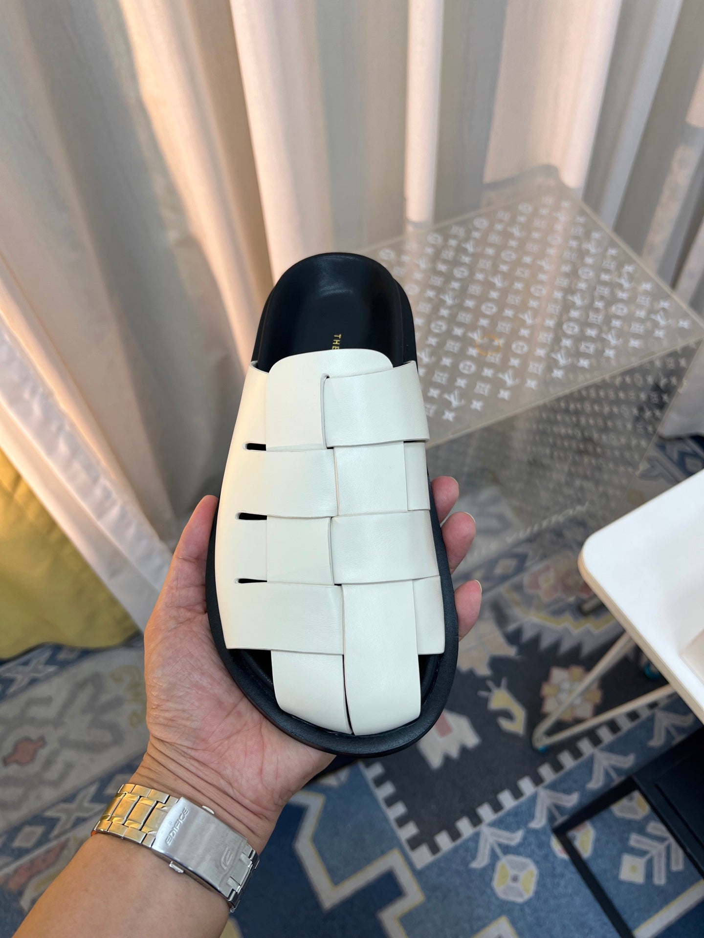 The Row Slide White Lambskin 707559