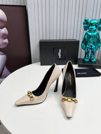YSL Hermione Pump 11cm Beige Patent Leather 680400