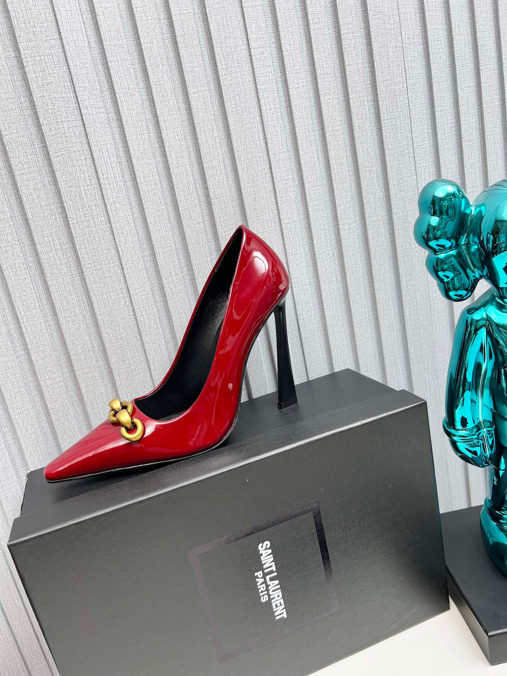 YSL Hermione Pump 11cm Red Patent Leather 680402