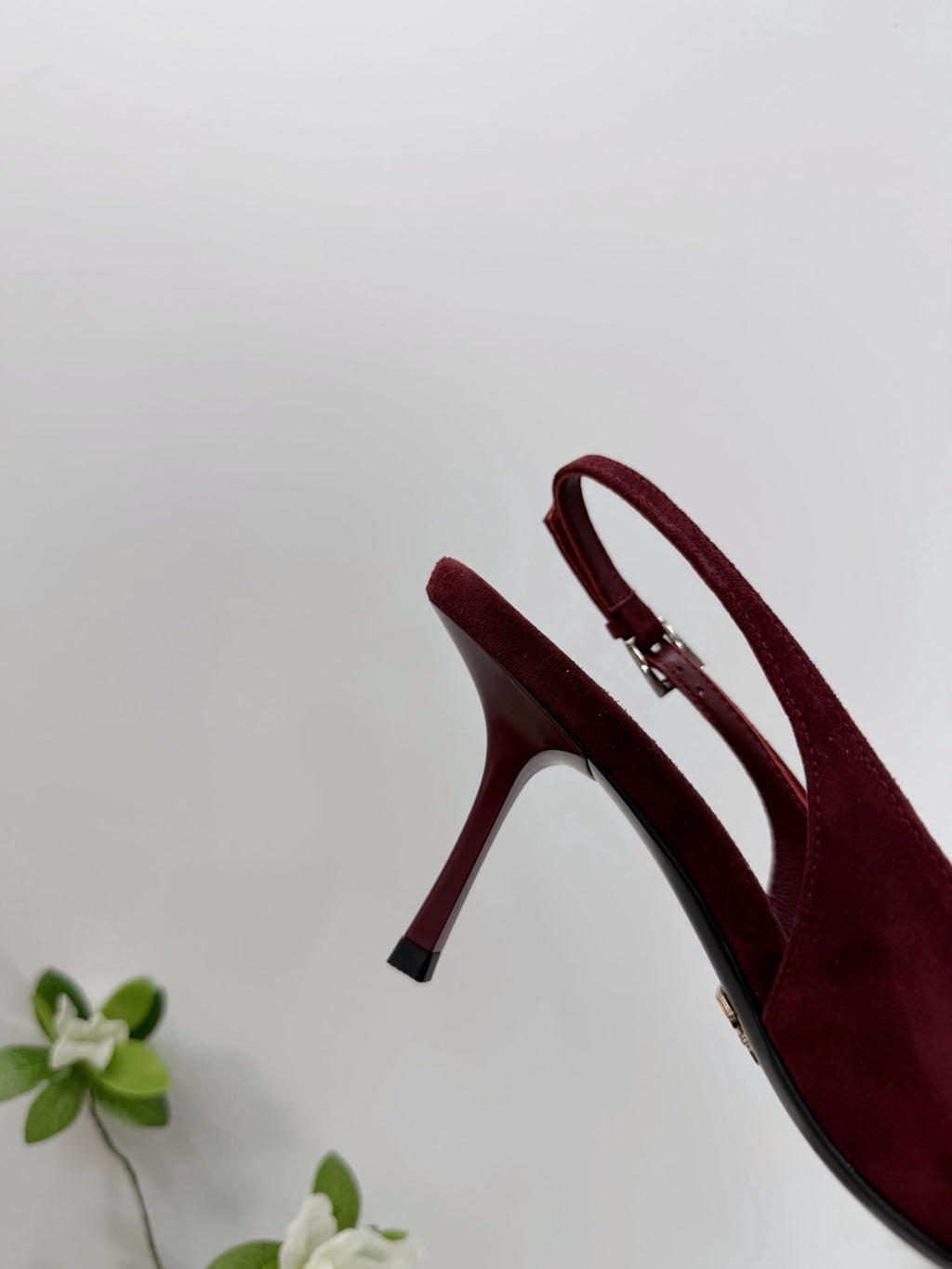 PRA 26SS Slingback 75 Burgundy Suede 592344