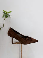 PRA 26SS High Heels Pumps 75 Dark Brown Suede 592358