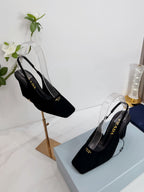 PRA 26SS Slingback 85 Black Suede 592363