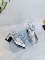 PRA 26SS Platform Sandals 75 Sliver Metallic Sheepskin 592378