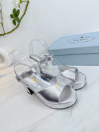 PRA 26SS Platform Sandals 75 Sliver Metallic Sheepskin 592378