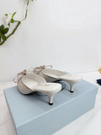 PRA 26SS Hight Heel Mule 55 Ivory Beige Cowhide 592401