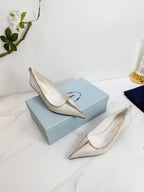 PRA 26SS Pump 55 Ivory Beige Cowhide 592415