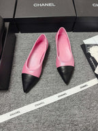 CC 26s Ballet Flat Black Pink Leather 681963
