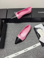 CC 26s Ballet Flat Black Pink Leather 681963