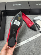 CC 26s Ballet Flat Black Red Leather 681964