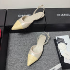 CC 26s Slingback Pointed Khahi Yellow Leather 681973
