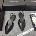 CC 26s Slingback Pointed Black Leather 681977