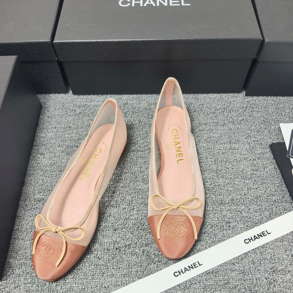 CC 26s Ballet Flat Pink Mesh Fabric Sheepskin 681979