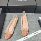 CC 26s Ballet Flat Pink Mesh Fabric Sheepskin 681979