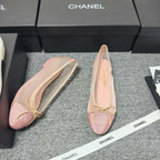 CC 26s Ballet Flat Light Pink Mesh Fabric Sheepskin 681981