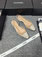 CC 26s Slingback 20 Beige Mesh Fabric Sheepskin 682001