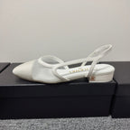 CC 26s Slingback 20 White Mesh Fabric Sheepskin 682002