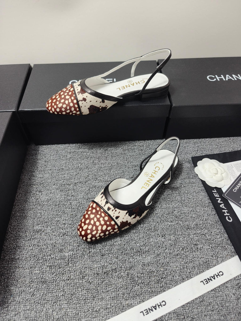 CC SS 2026 Slingbacks Flat White Black Brown Calfskin Lambskin