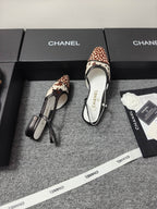 CC SS 2026 Slingbacks Flat White Black Brown Calfskin Lambskin