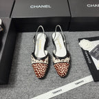 CC SS 2026 Slingbacks Flat White Black Brown Calfskin Lambskin