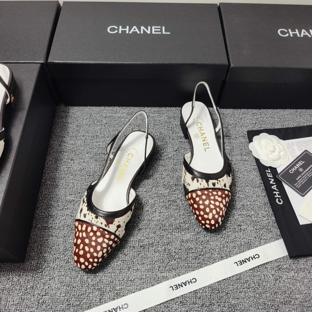 CC SS 2026 Slingbacks Flat White Black Brown Calfskin Lambskin