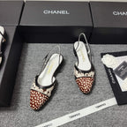 CC SS 2026 Slingbacks Flat White Black Brown Calfskin Lambskin