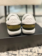 cc sneaker khaki velvet dark green suede