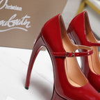 CL Matières Fécales Platform Pumps 15cm Red Patent Leather 637885
