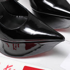 CL Matières Fécales Platform Pumps 15cm Black Patent Leather 637886