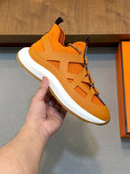 HM Men's Katana Sneaker Orange Calfskin 620163