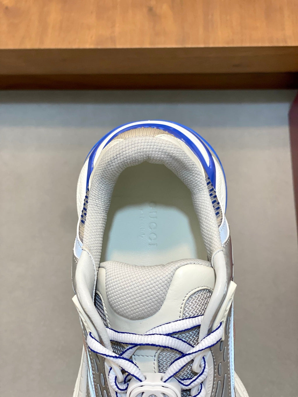 GG Men's 2.0 Sneakers Blue Grey Cowhide 720704