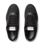 GG Men's Screener Sneaker Black Canvas 523579