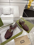 GC 25 Gold Double G Sandal bordeaux Rubber 292434
