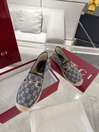 GC 2025 Espadrille With Horsebit Black Canvas 292456