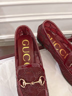 GG Jordaan Loafer Dark Red Mesh With Crystal