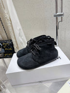 Loewe One-Piece Snow Boots Black Suede 435631