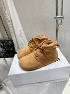 Loewe One-Piece Snow Boots Light Brown Suede 435630