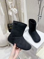 Loewe Lago Boots Black Suede 435627