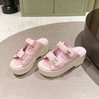 CC 26s Dad Platform Sandal Mule Light Pink Sheepskin 762873