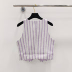 CC Refreshing Vest Purple White Polyester 215765