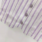 CC Refreshing Vest Purple White Polyester 215765