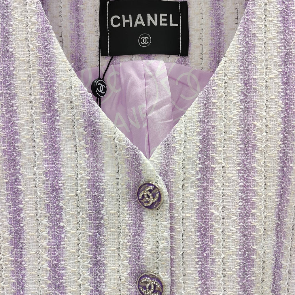 CC Refreshing Vest Purple White Polyester 215765
