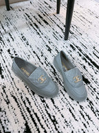 CC Moccasins 25mm In Grey Lambskin 144651