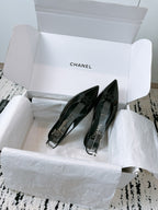CC Slinback Flats In Black Glossy Lambskin 144671