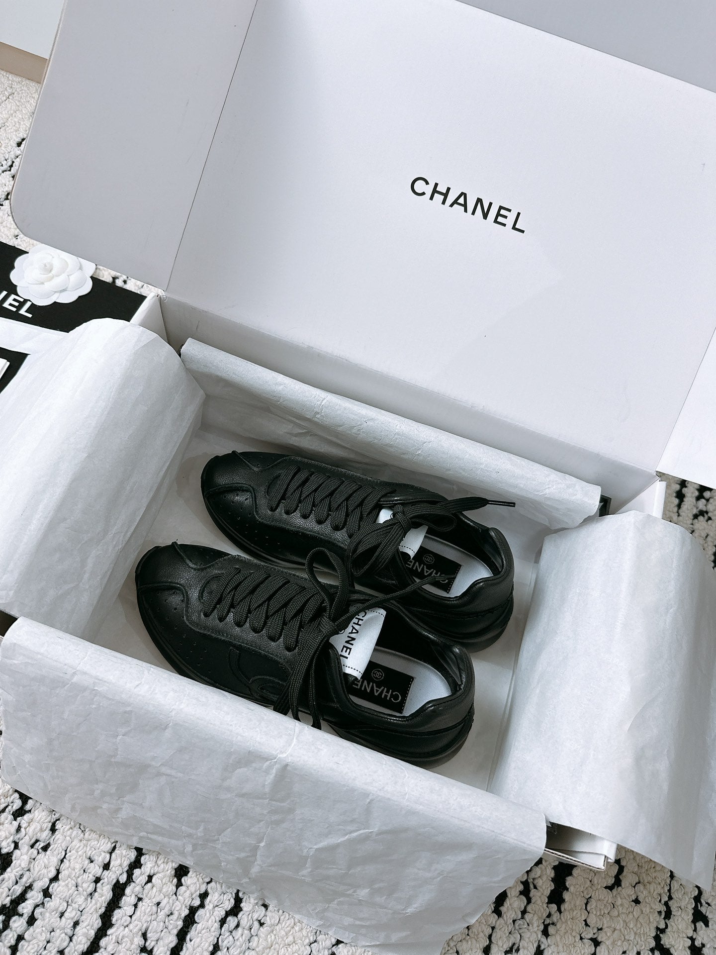 CC Sneaker 35mm In Black Soft Cowhide 144689