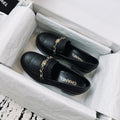 CC Moccasins 55mm In Black Lambskin With Chain 144479