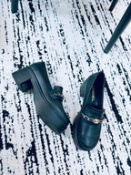 CC Moccasins 55mm In Black Lambskin With Chain 144479