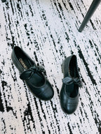 CC Mary Janes 15mm In Black Cowhide 144487