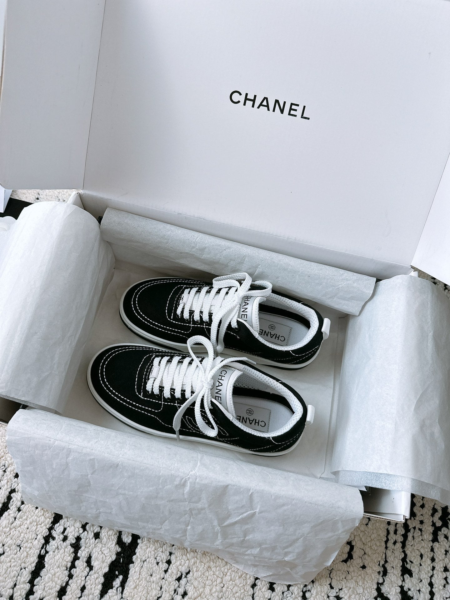 CC Sneaker In Black Canvas Fabric 144503